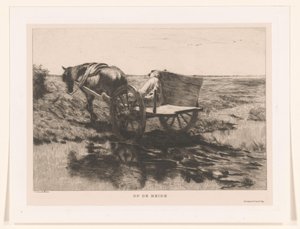 Lovas kocsi a páholyon On the Heath (cím a tárgyon) alkotó: Herman Johannes van der Weele