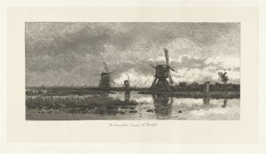 Táj szélmalmokkal alkotó: Herman Löwenstam