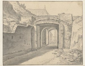 Átjáró Utrecht városfala alatt alkotó: Herman Saftleven