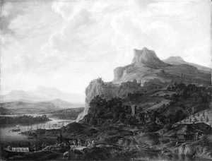 Táj a Rajna mentén alkotó: Herman Saftleven