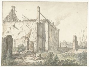 Egy ház romja Utrechtben alkotó: Herman Saftleven