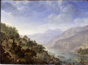 Kilátás a Rajnára alkotó: Herman Saftleven