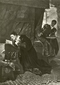 XI. Lajos és Oliver Le Dain (metszet)