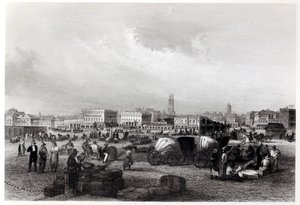 Am Kai Levee, New Orleans, 1840 körül (bW fotó) alkotó: Hermann Meyer