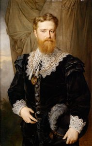 ""Karl Lueger osztrák politikus portréja történelmi kosztümben" (Karl Lueger (1844-1910) portréja történelmi kosztümben) Hermann Nigg (1849-1928) festménye alkotó: Hermann Nigg
