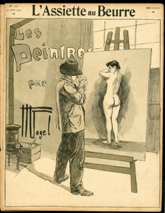 A „” L’Plate au beurre” borítója, 161. szám, Szatirikus színekben alkotó: Hermann Vogel