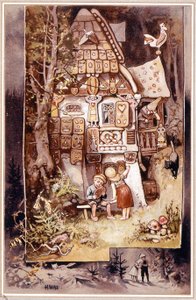 Hansel és Juliska, Grimm meséje - Hermann Vogel illusztrációja