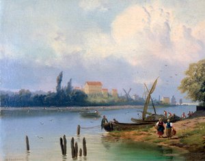 „Emberek a csónakok mellett Hollandiában”, 1835-1882