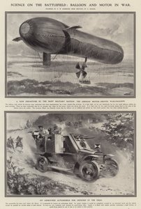 Tudomány a csatatéren: léggömb és motor a háborúban (litho) alkotó: Hermanus Willem (after) Koekkoek