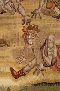 Hieronymus Bosch munkái által ihletett kárpit, 1560 körül (arany, ezüst, selyem és gyapjú) alkotó: Hieronymus (after) Bosch