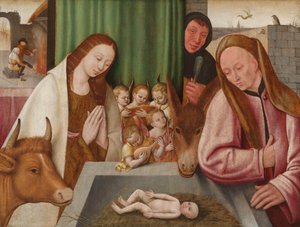 Születés, 1550-1600 körül alkotó: Hieronymus Bosch