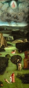 Az utolsó ítélet triptichonja, bal oldali panel, 1485 körül. alkotó: Hieronymus Bosch