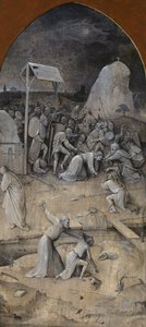 Szent Antal megkísértése. Triptichon, hátlap: Krisztus elfogása, 1500-1501. alkotó: Hieronymus Bosch