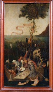 A bolondok hajója, 1500 körül (festmény, fa) alkotó: Hieronymus Bosch