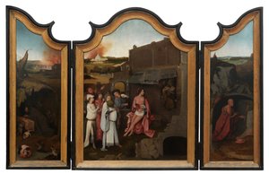 Job triptichonja, 1500-24 körül (olaj, tábla) alkotó: Hieronymus Bosch