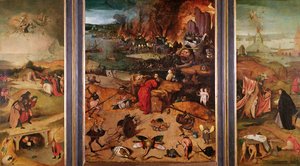 Szent Antal megkísértésének triptichonja alkotó: Hieronymus Bosch