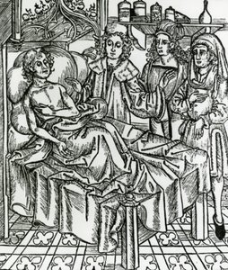A leprát vizsgáló orvosok alkotó: Hieronymus Brunschwig