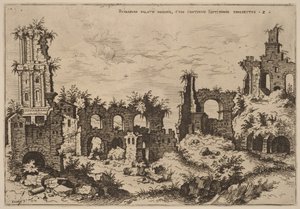 A Palatinus-hegy romjai a Septizoniummal alkotó: Hieronymus Cock