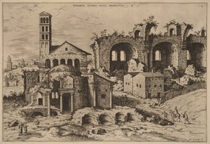 Augustus és Faustina temploma, Divus Romulus temploma és Konstantin bazilikája alkotó: Hieronymus Cock