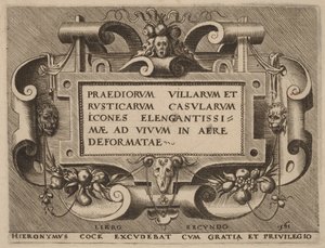 A „Praediorum Villarum” címlapja alkotó: Hieronymus Cock