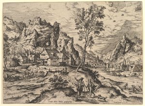 Tóbit a Bibliai és mitológiai jelenetekkel tarkított tájakból, 1558.