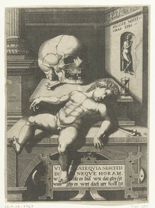 Vanitas előadás gyerekkel és koponyával (Hodi mihi kras tibi / Ma én, holnap te)