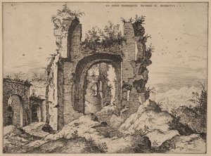 Kilátás a Caracalla-fürdőkre alkotó: Hieronymus Cock