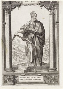 H. Matthew S. Mathevs (cím az objektumon) Krisztus és a tizenkét apostol, valamint Szent Pál (sorozat címe) alkotó: Hieronymus Wierix