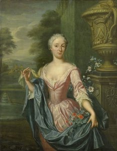 Claudine van Royen (született 1712), Pieter Teding van Berkhout feleségének portréja alkotó: Hieronymus van der Mij