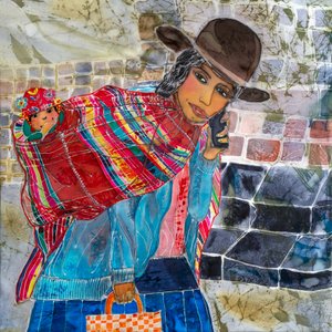 Peruana, Mamita és Jolly, Peru, 2023 (festékek selyemre)