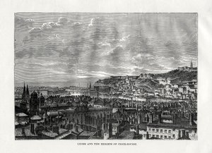 Lyon és Croix-Rousse magaslatai, Franciaország, 1879 alkotó: Hildibrand