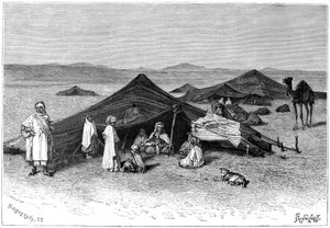 Nomád tábor, Szahara, 1890