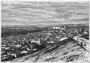 Kilátás El Kefre, Tunézia, 1890