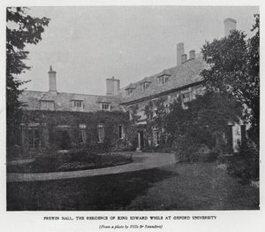 Frewin Hall VII. Edward király rezidenciája, miközben az Oxfordi Egyetemen tanult (f/w fotó)