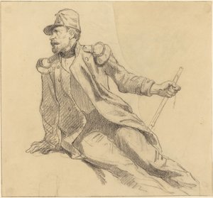 Ülő katona alkotó: Hippolyte Bellange