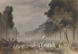 A júliusi forradalom a párizsi Grands Boulevards-on, 1830