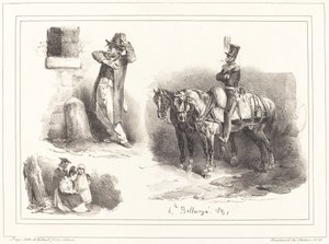 Három matrica alkotó: Hippolyte Bellange