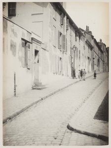 Egy utca a Montmartre-on, Párizs, 1890 körül (fotó) alkotó: Hippolyte Blancard