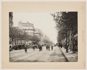 Egy utca a Montmartre-on, Párizs, 1890 körül (fotó) alkotó: Hippolyte Blancard