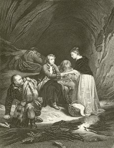 Charles Edward (a trónkövetelő) és Flora Macdonald alkotó: Hippolyte Delaroche
