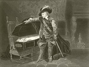 Cromwell I. Károly holttestét nézi alkotó: Hippolyte Delaroche
