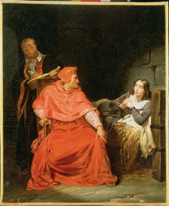 Joan of Arc (1412-31) Winchester bíborosa kihallgatta, 1824 körül alkotó: Hippolyte Delaroche