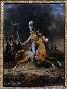 de Hussard ezredes 1815-1816 körül. Lecomte 1816-os festménye. „A tegnap katonái” gyűjtemény. Párizs