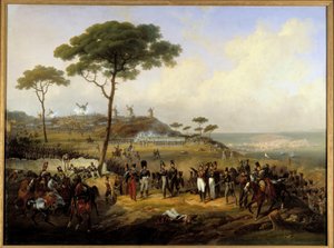 Expedíció Spanyolországból 1823-ban: „” Szent Margarita árkainak elfoglalása a Coruña előtt július 5-én alkotó: Hippolyte Lecomte