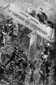 Borítóillusztráció Jules Verne „A Kárpátok várához”, kiadó: Hetzel, 1892 alkotó: Hippolyte Leon Benett
