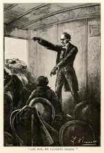 És te, hűséges barátom, Jules Verne (1828-1905) nyolcvan nap alatt a világ körül című művéből, amelyet Louis metszett, 1873 alkotó: Hippolyte Leon after Benett
