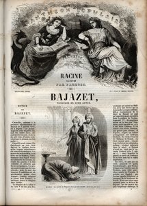 Jean Racine öt felvonásos Bajazet tragédiája, a „Jean Racine életművek” című metszetével, Pauquet illusztrálásával és Emile de La Bedolliere közleményével – 1851