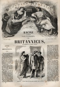 Britannicus tragédia öt felvonásban – metszet a „Jean Racine műveibe” Pauquet illusztrálta és Emile de La Bedolliere közleménye – 1851