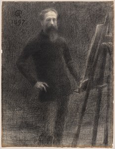 Önarckép a festőállványon alkotó: Hippolyte Petitjean