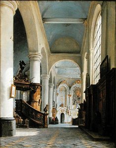 A St. Denis-templom belseje, Saint-Omer, 1835